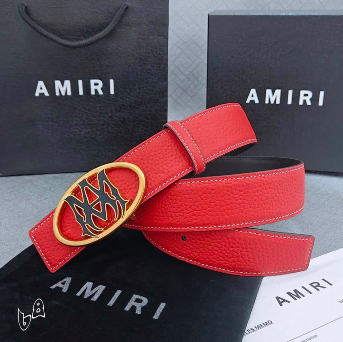 Cinturón AMIRI MA Logo Leather Belt