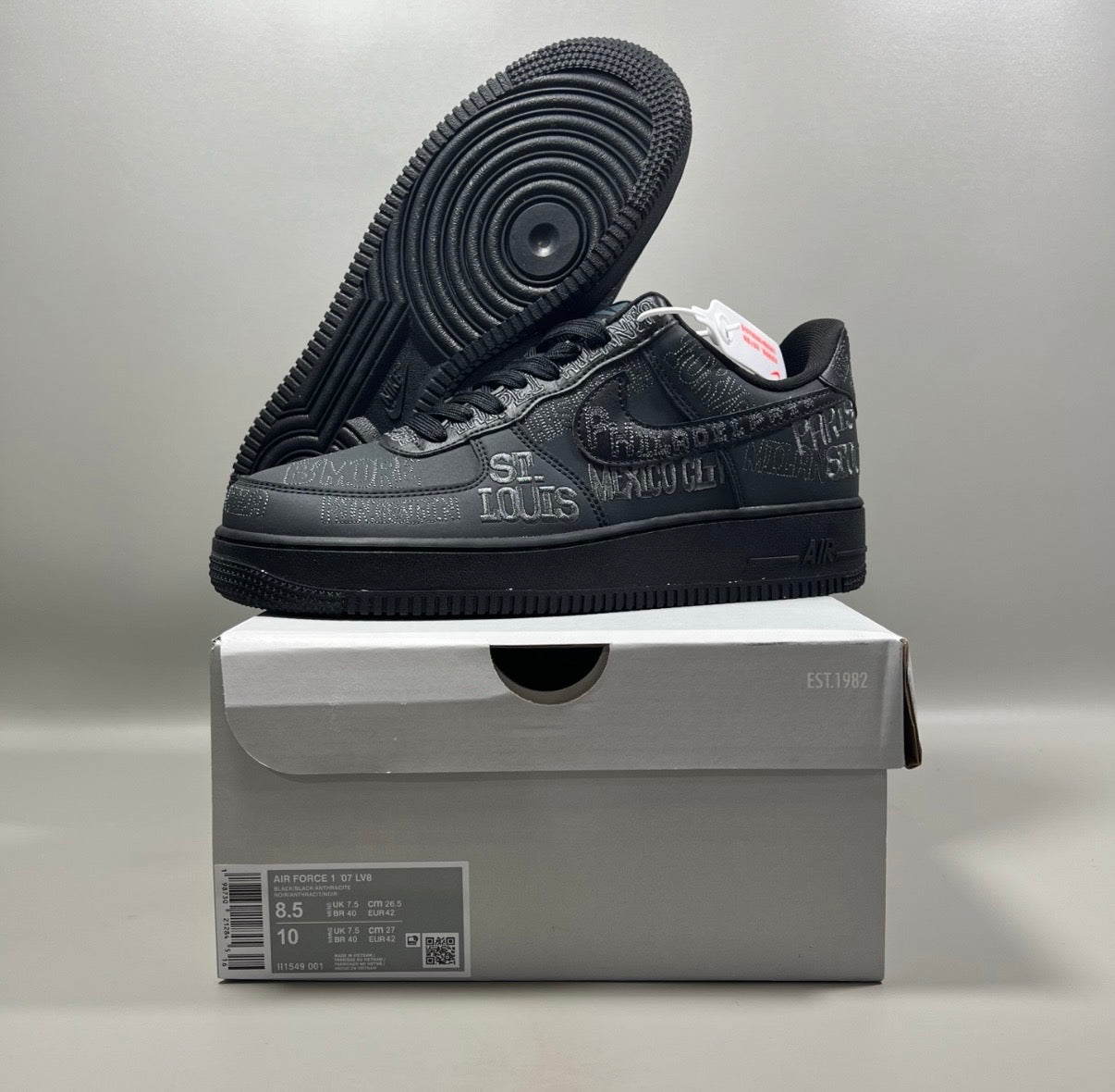 Zapatillas Nike Air Force 1 ’07 LV8 “Black/Anthracite