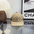 Gorra Original GG Canvas Baseball Cap con Web en combinación Beige / Azul Marino de Gucci