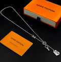 joya LV Padlock & Key Necklace