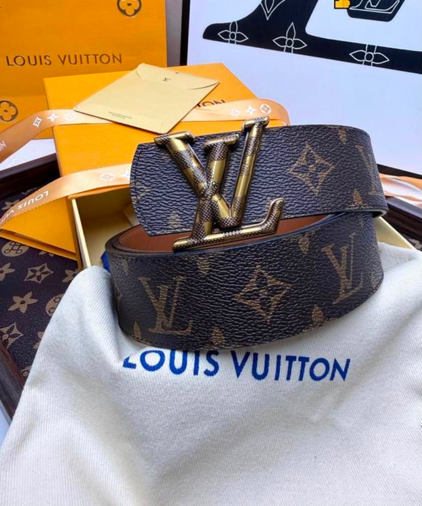 Cinturón Louis Vuitton LV Initiales 40mm Reversible Belt en Lona Monogram Eclipse