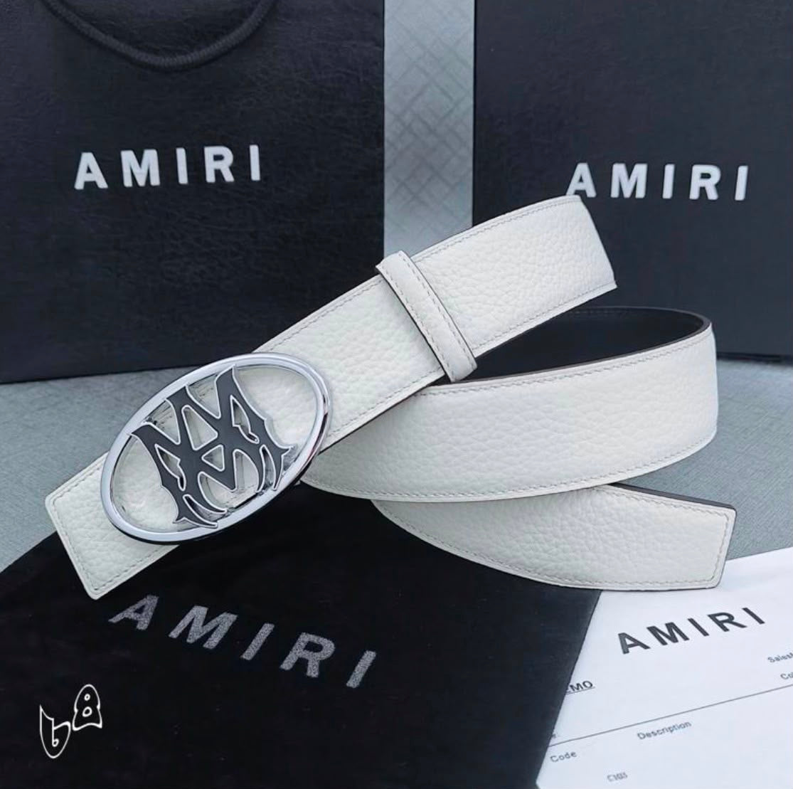 Cinturón AMIRI MA Logo Leather Belt
