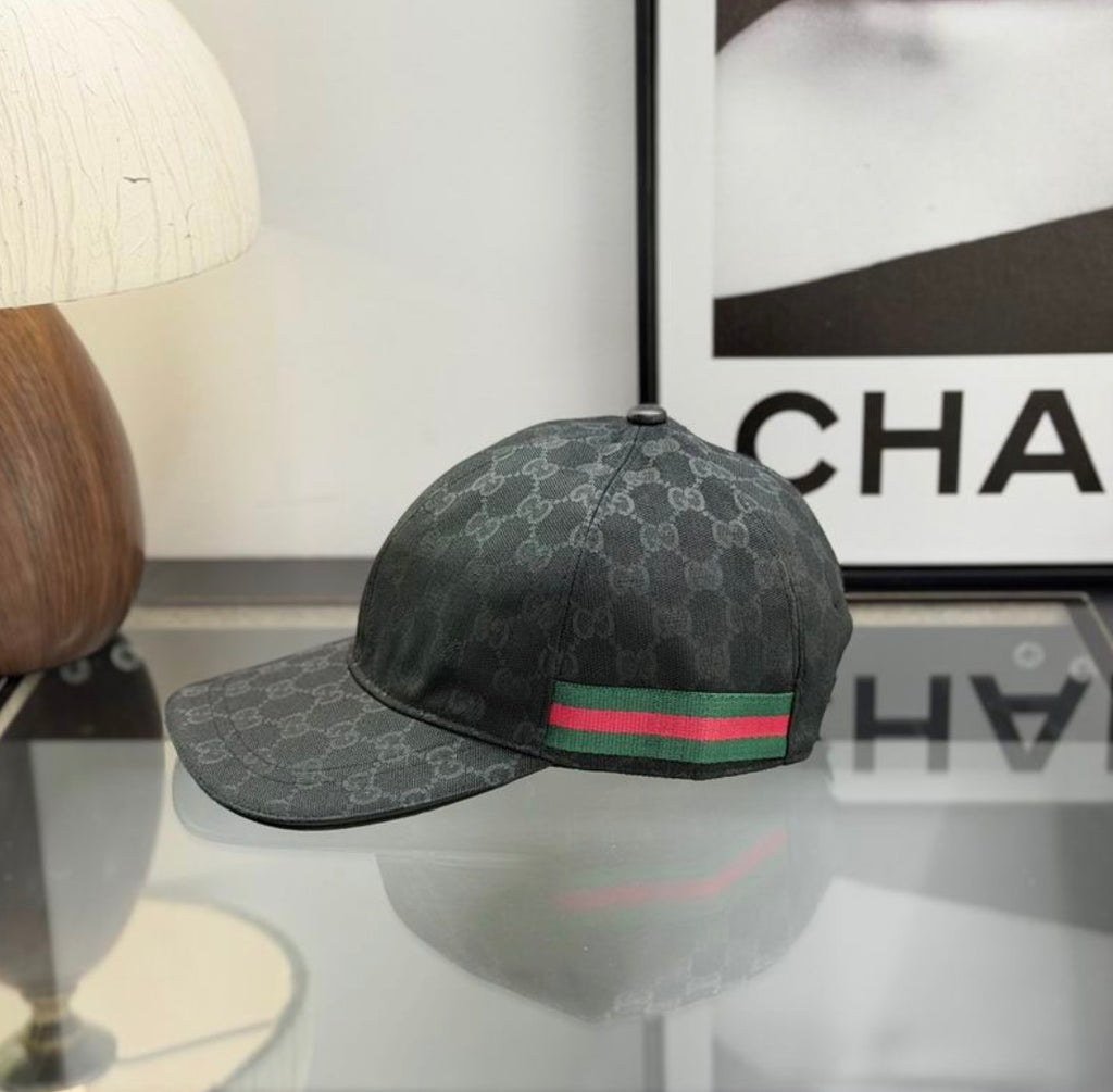 Gorra Original GG Canvas Baseball Cap con Web en combinación Beige / Azul Marino de Gucci
